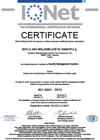 IQ NET ISO 9001:2015